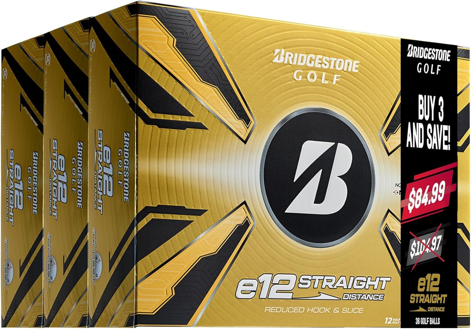 Bridgestone Golf e12 Straight Trifecta Pack Golf Balls