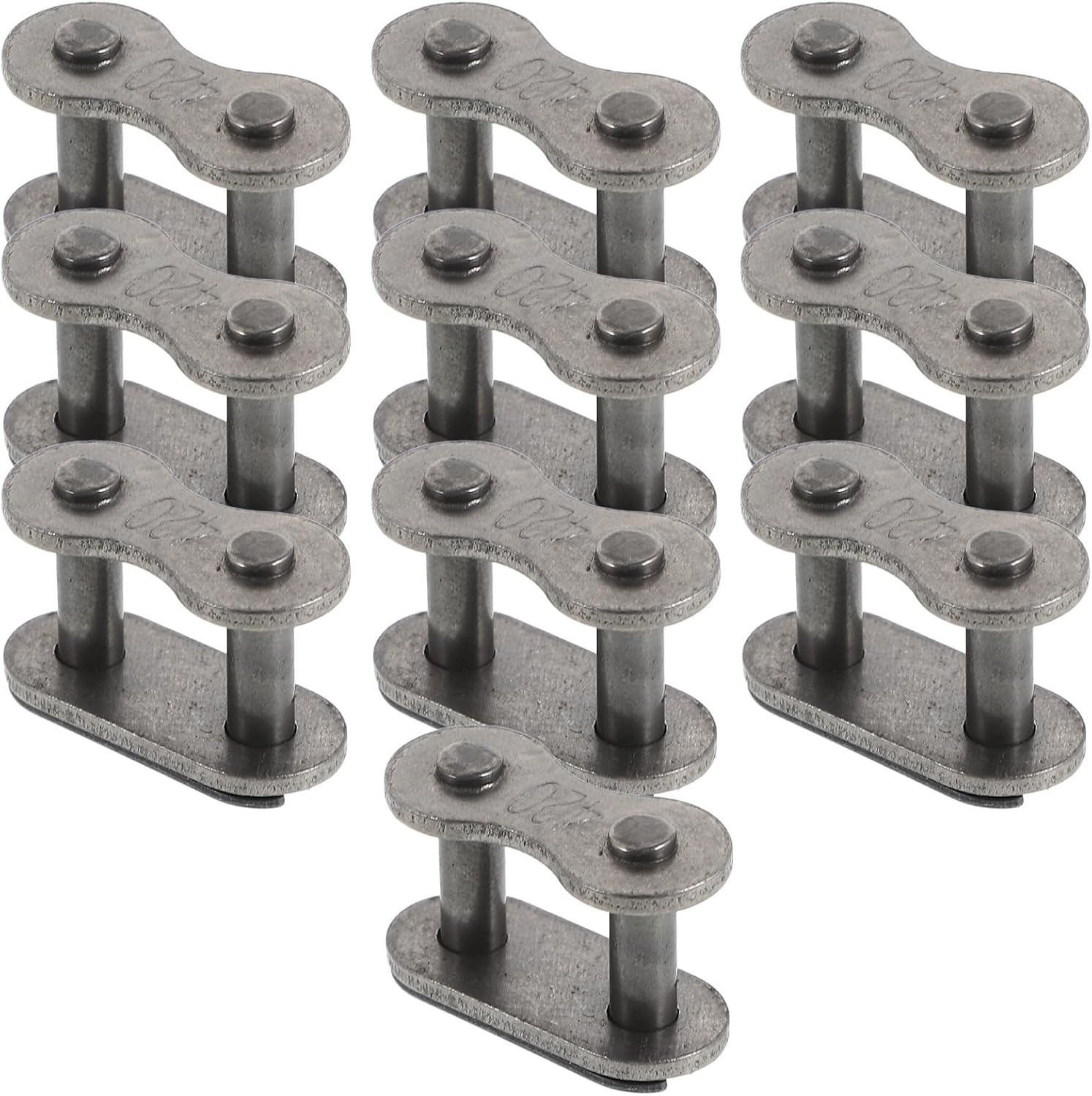 SHINEOFI Heavy-duty Motorcycle Chain Link Coupler 420 Chain Link Extension Joint 10pcs Set Repair and Connector Extension