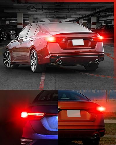 Miniatura 8 de LASFIT 3157 - Bombilla LED trasera de freno súper brillante, color rojo 3057 3156 4157 3157A 3457A, bombilla LED para luces de parada de