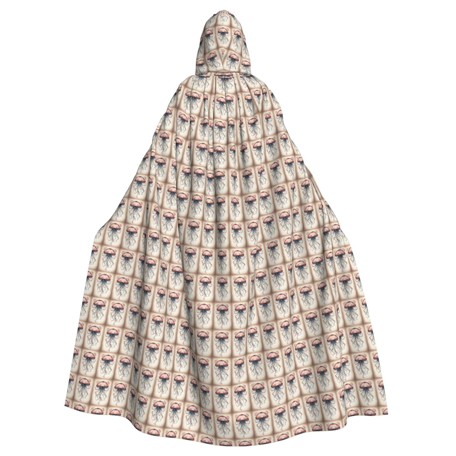 Cape à capuche méduse pour déguisement de carnaval et cosplay