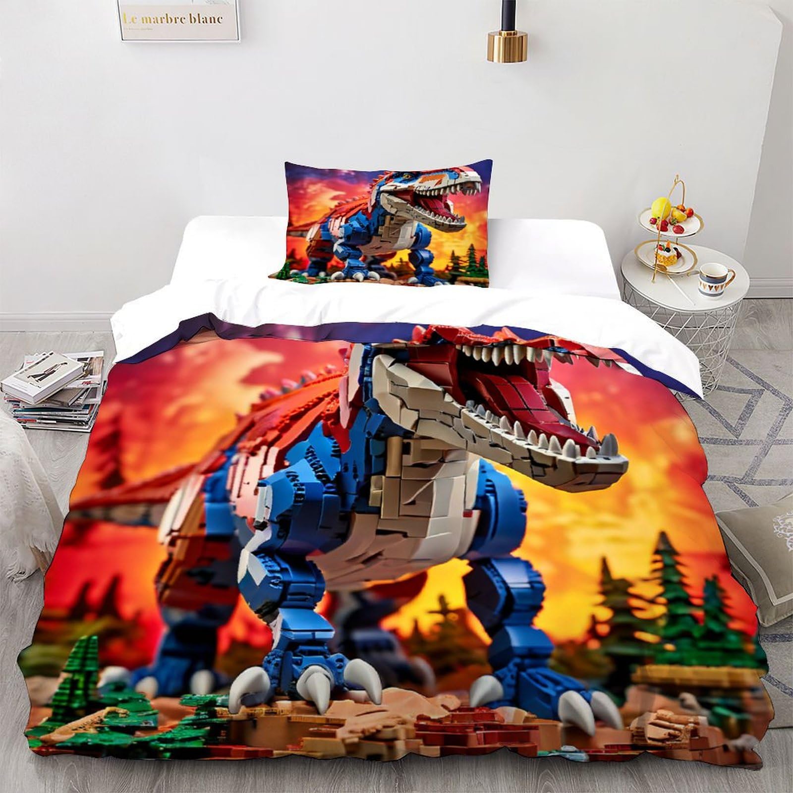 Housse de couette Tyrannosaurus Rex idée cadeau anniversaire parure de lit