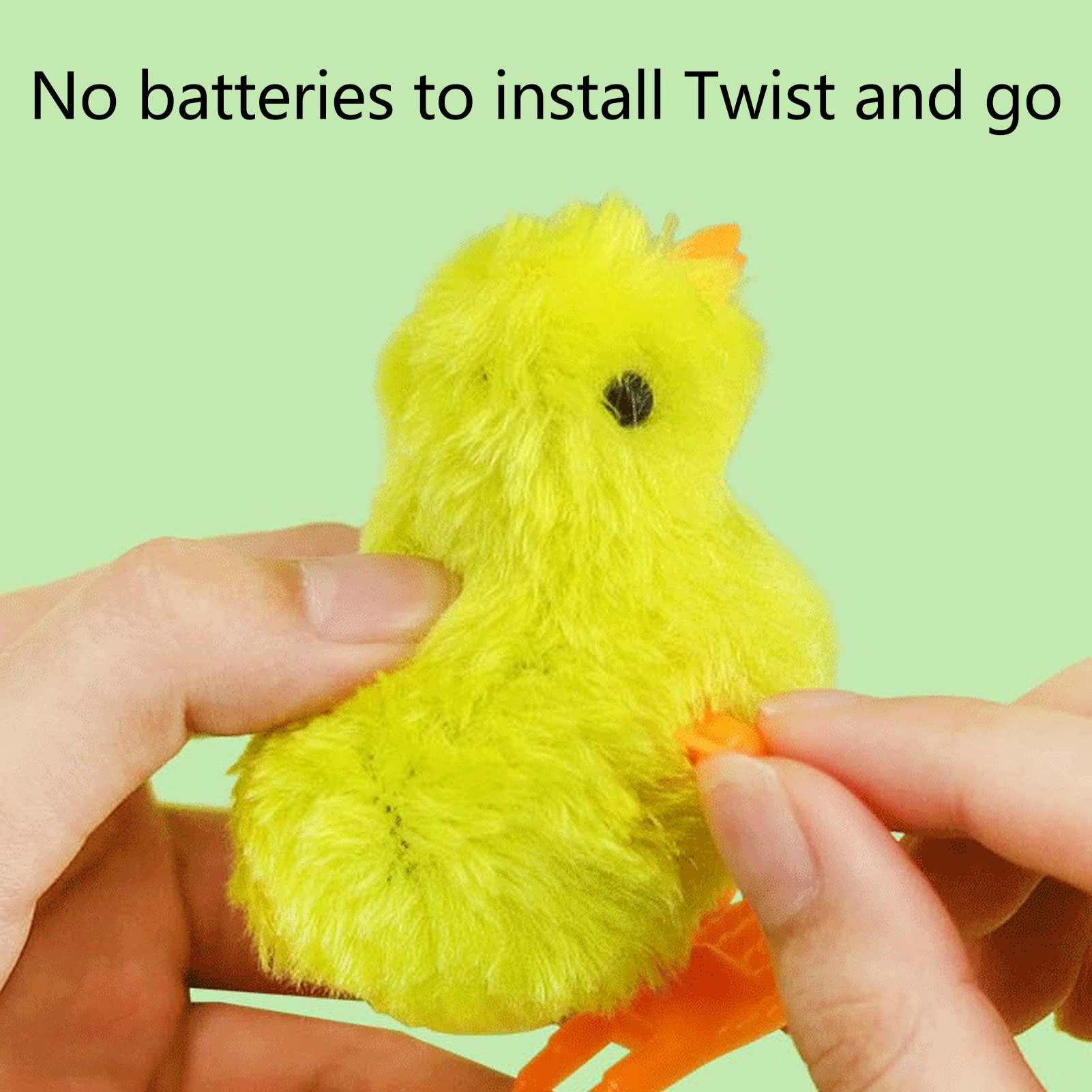 Wind Up Jumping Chicken Colorful Clockwork Chick Toy Stuffed