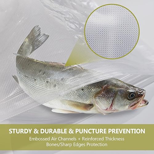 Miniatura 3 de Bolsas selladoras al vacío de gran tamaño de 10 x 11 pulgadas, 30 bolsas de almacenamiento de alimentos, sin BPA, ahorrador de alimentos,