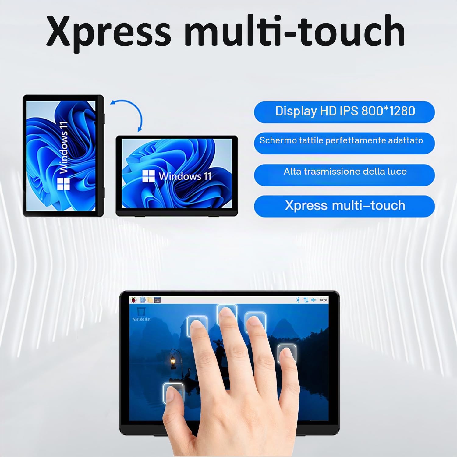 Mini PC Computer N200 con Schermo, Tablet con RAM 16GB Integrato, 512GB SSD | N200 (Aggiorna N150), Wifi6 BT5.2 Batteria 3400mAh, Portable PC 7 Pollici Schermo Tattile con Ventola