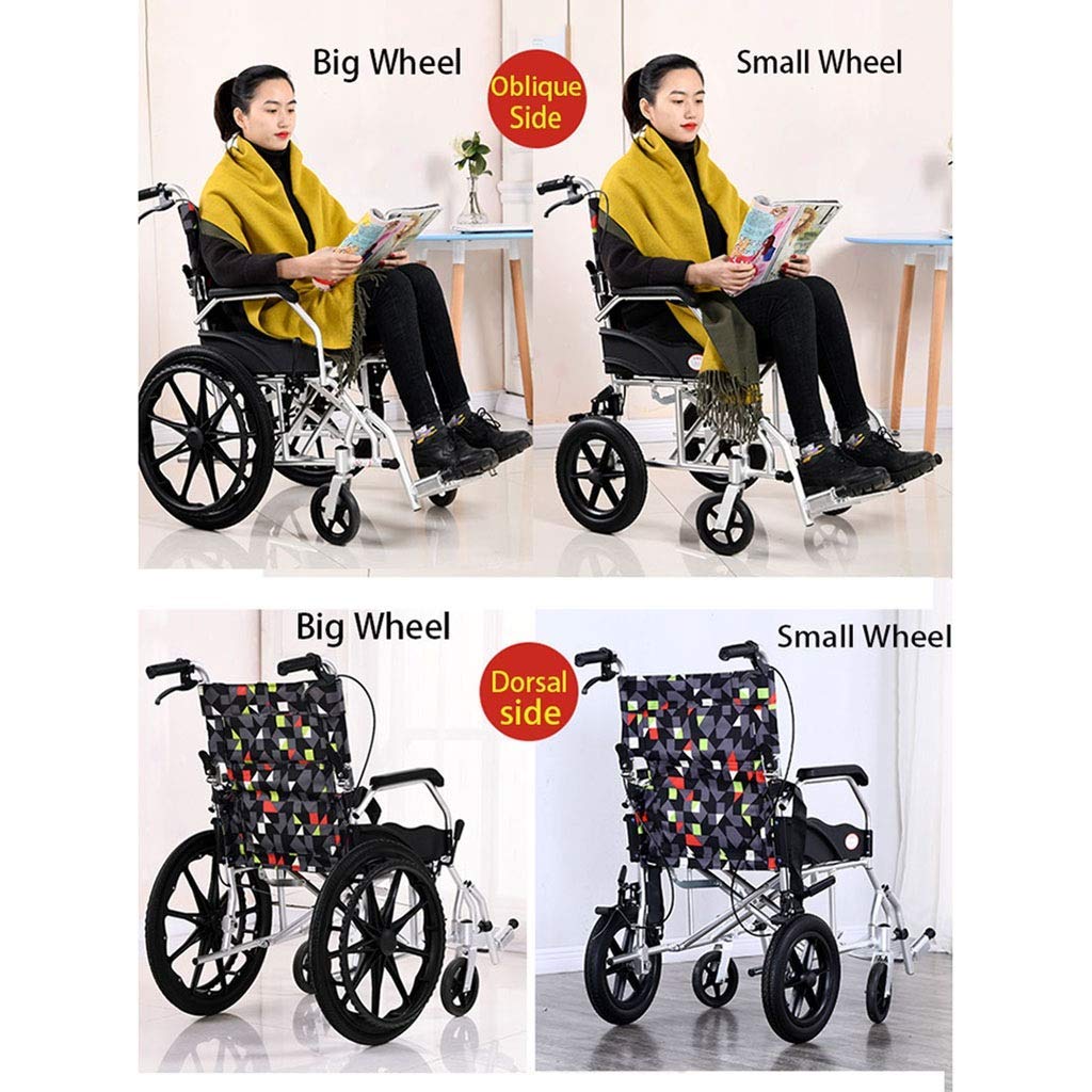 MU Sedia a Rotelle Trolley Scooter, Semoventi con Non-Pneumatiche Ruote Doppio Freno Regolabile Pedale Disabili/Anziani Semoventi Cameriere Trolley,a,a