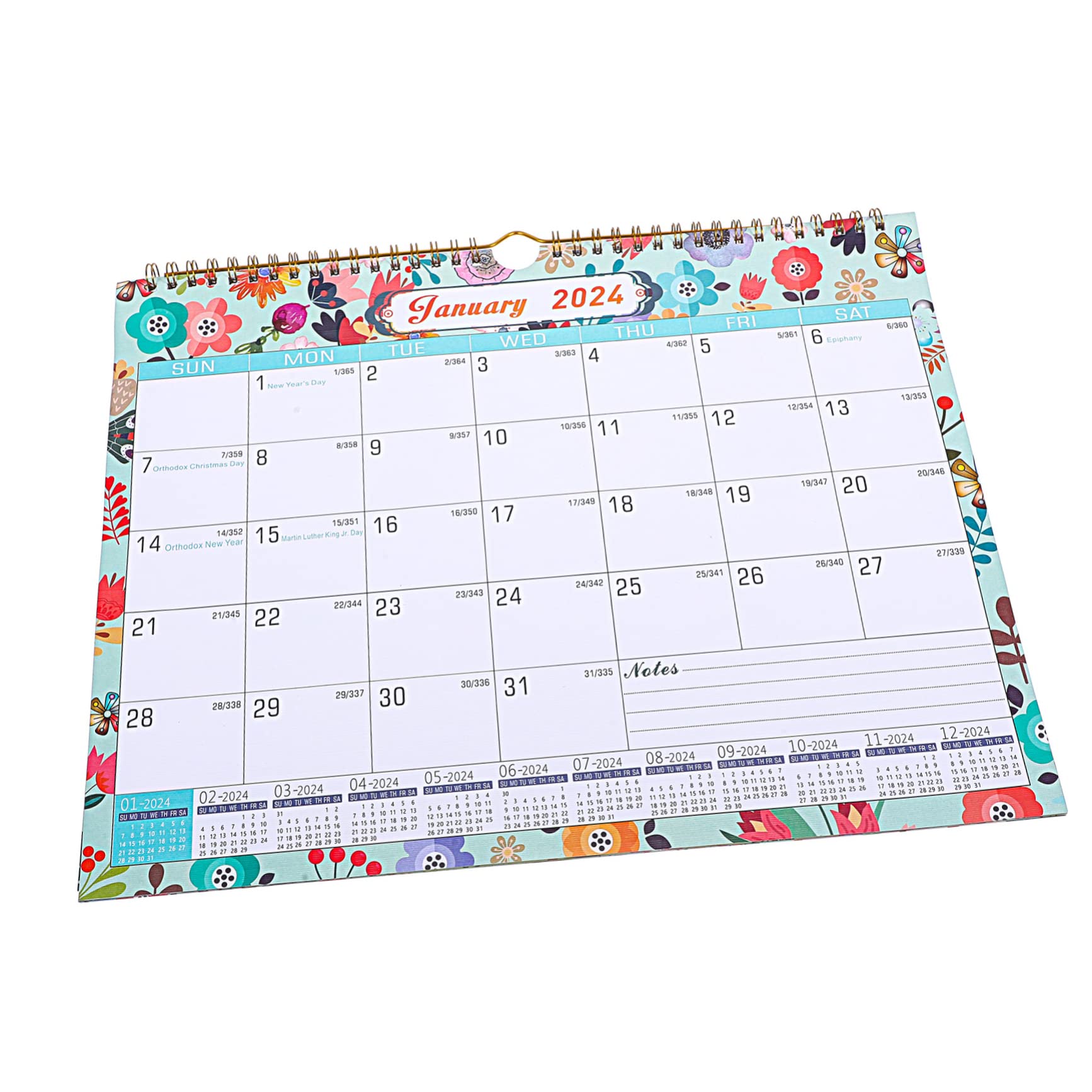 TEHAUX 2pezzi Calendario Mensile Da Parete Inglese Pianificatore Familiare Pratico Per Casa e Scuola Calendario Artistico e Leggero Organizzatore Di Eventi e Appuntamenti