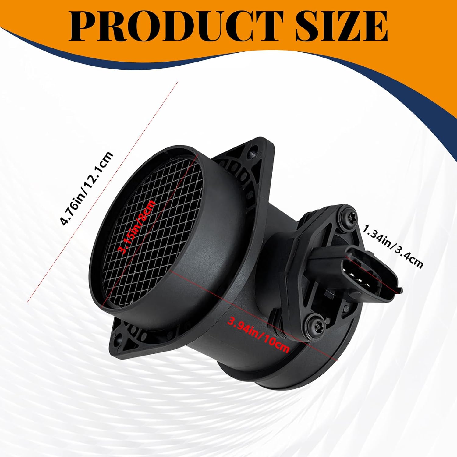 Mass Air Flow Sensor MAF Sensor W/ 5Pins [5Cyl 2.3 2.4 2.5 2.9] Compatible with Volvo 2001-2009 S60, 2001-2007 V70, 1999-2004 S80, 2003-2006 XC90