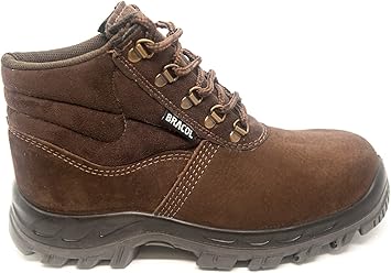 Botina Nobuck Bidensidade s/ Bico de Aço Marrom Nº45 - BRACOL |  Amazon.com.br