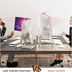 2 Pack Computer Monitor Riser with Height Adjustable Multi Media Desktop Stand for Flat Screen LCD LED TV, Laptop/Notebook/Xbox One