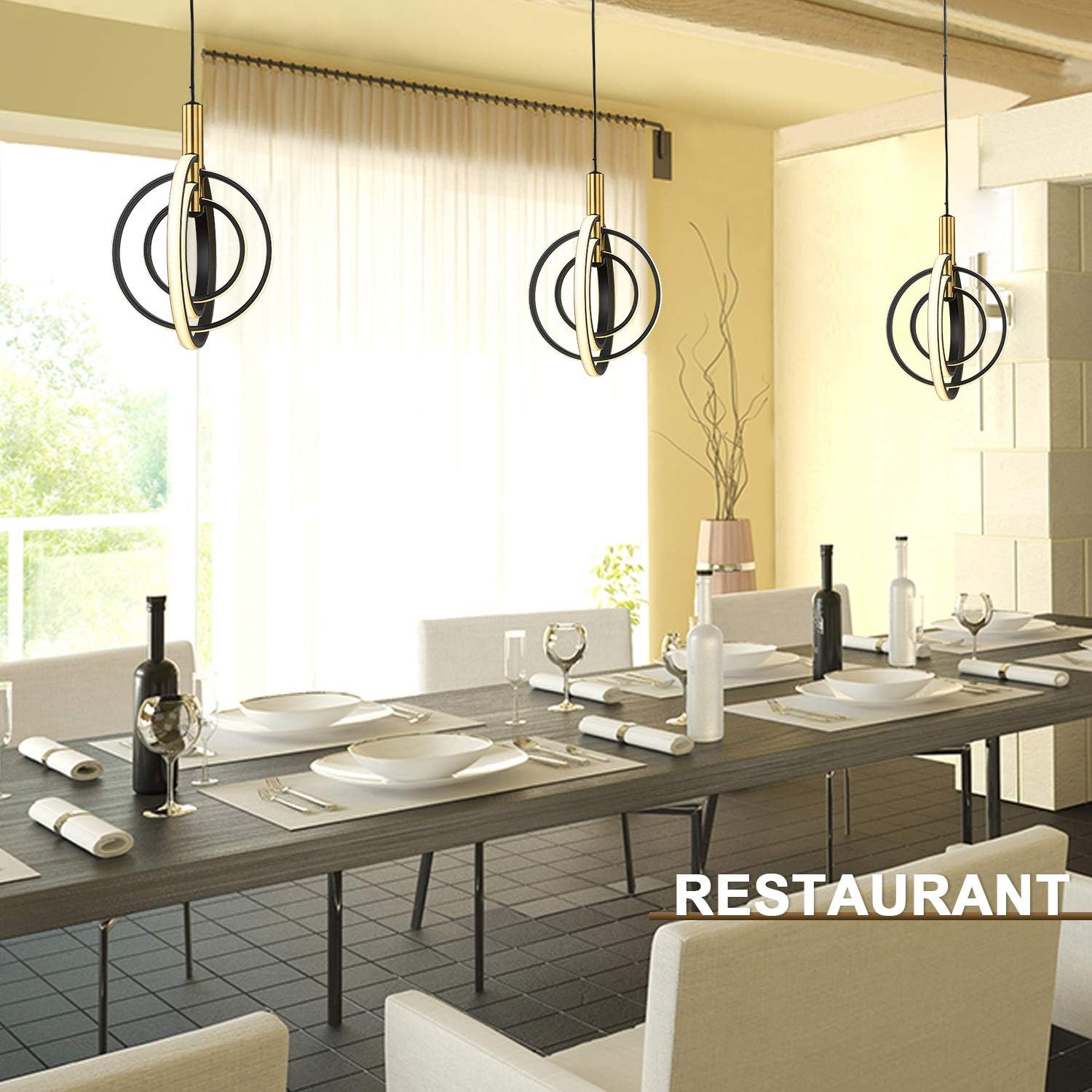 Exclusive Special Globe Chandelier - VICNIE Hanging Light Fixture with Adjustable Hanging Cord, LED 3000K Warm Light Dimmable ETL Listed with Brushed Brass and Matt Black Finish 🔥 Flash Sale Globe Chandelier - VICNIE Hanging Light Fixture with Adjustable Hanging Cord, LED 3000K Warm Light Dimmable ETL Listed with Brushed Brass and Matt Black Finish