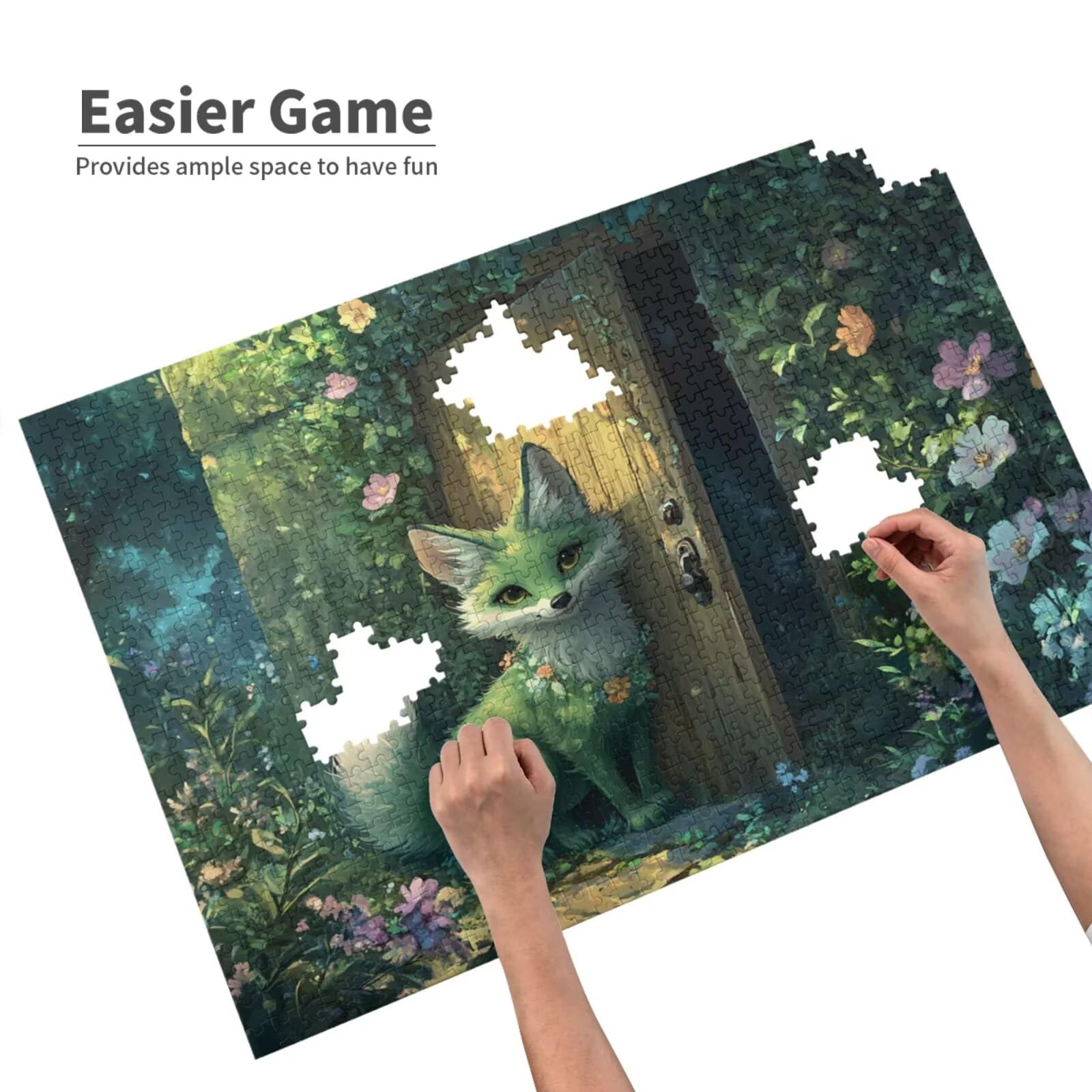 Puzzle anime, 1500 elementów, zwierzęta, puzzle dla dorosłych, z pudełkiem na prezent, "zrób to sam", duże drewniane puzzle dla dorosłych, gra zręcznościowa dla całej rodziny, prezenty dla kobiet