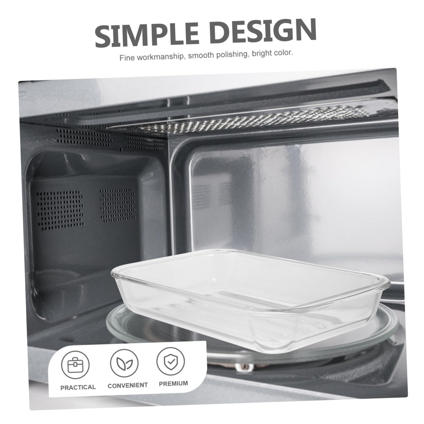 Fuente de Horno de Vidrio Templado 1.5l, Apta para Microondas y Lavavajillas, Versátil para Horno y Cocina