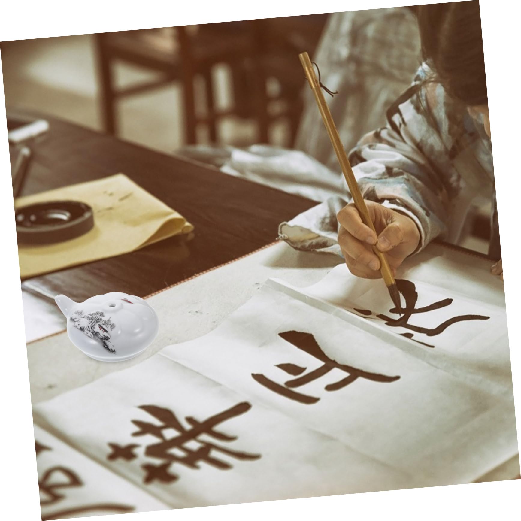 EPIGEIST Keramik Tintengefäß - Handbemalt Für Kalligraphie & Tusche