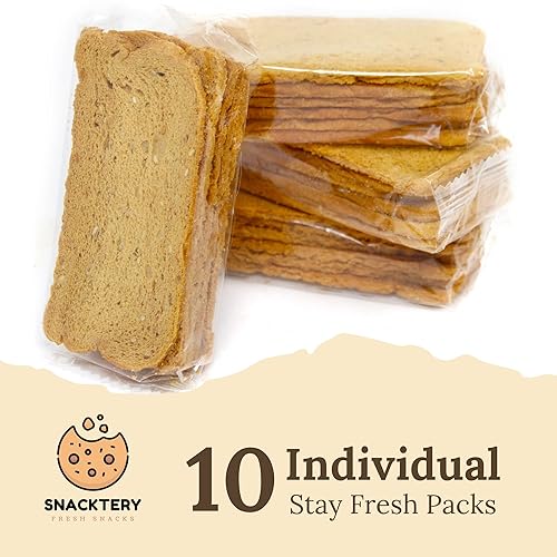 Miniatura 29 de Snacktery Original Melba Toast Crackers – Galletas de pan plano finas y crujientes – Mini tostadas clásicas para salsas, untables, ensaladas