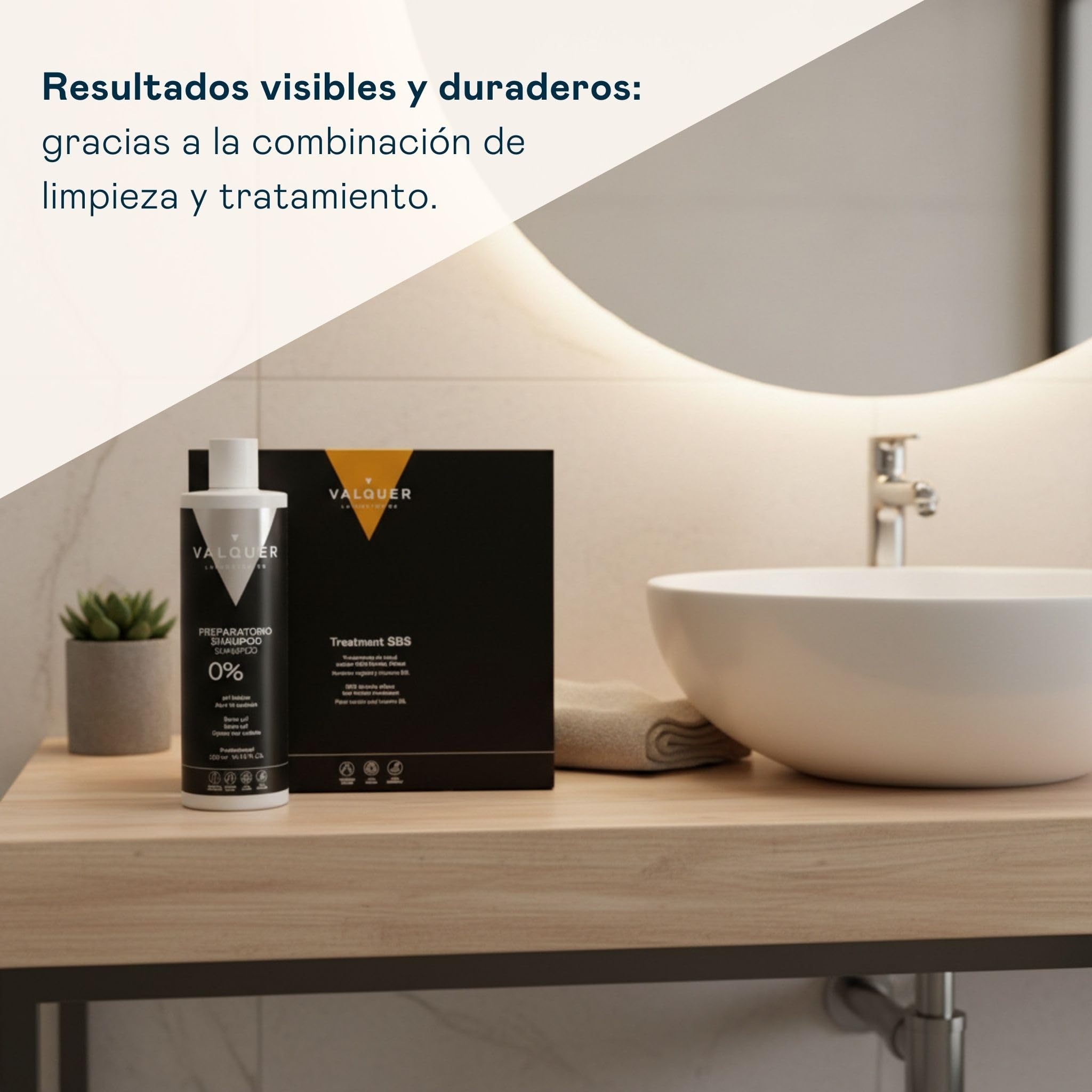 Valquer Pack Tratamiento de Salud Capilar SBS y Champú Preparador 300 ml. Hidrata, Repara y Regenera el Cabello Dañado y Seco con Keratina Vegetal, Germen de Trigo y Vitamina B5. Vegano.