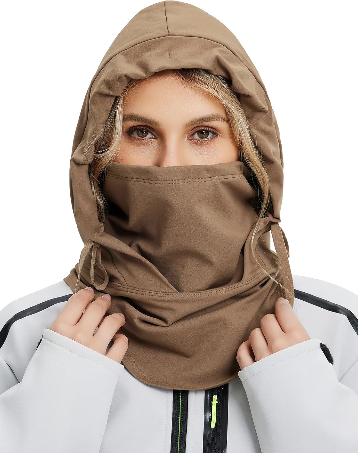 baleaf Balaclava Ski Mask Winter Water Resistant Face Mask for Women Men Cold Weather Gear Skiing Snowboarding Neck Gaiter Brown