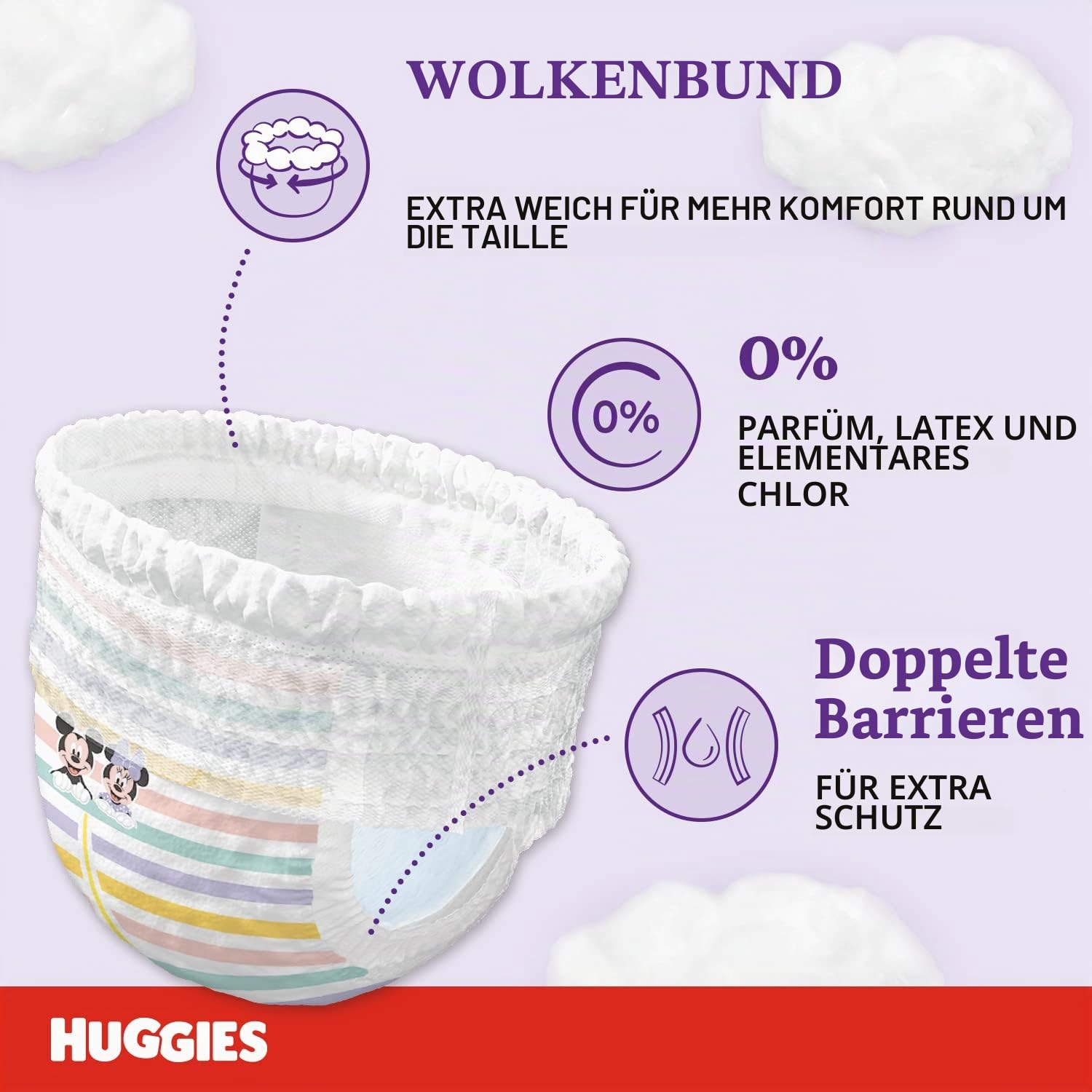 Huggies Ultra Comfort Windelhöschen, Größe 5 (12-17 kg), Packung mit 56 Windeln