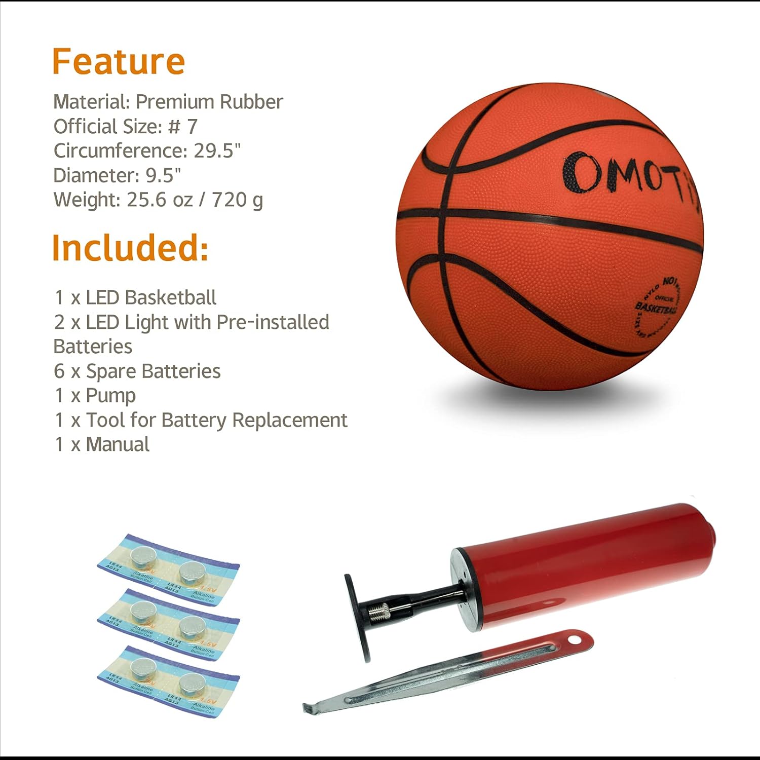 Glow in The Dark Basketball, LED Light Up Basketball, Night Glowing Ball, Boys Girls Sports Gifts Accessories 8-12 Year Old, Toy Basketball Gifts Ideas for Age 8, 9, 10, 11, 12, 13+ Kid Teens - Image 8