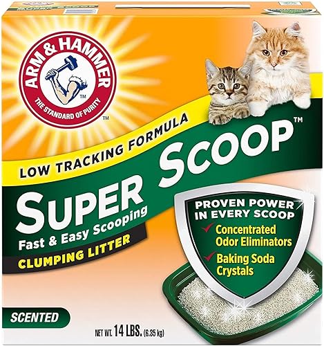 Arm & Hammer Super Scoop - Arena aglutinante con aroma fresco, 14 libras