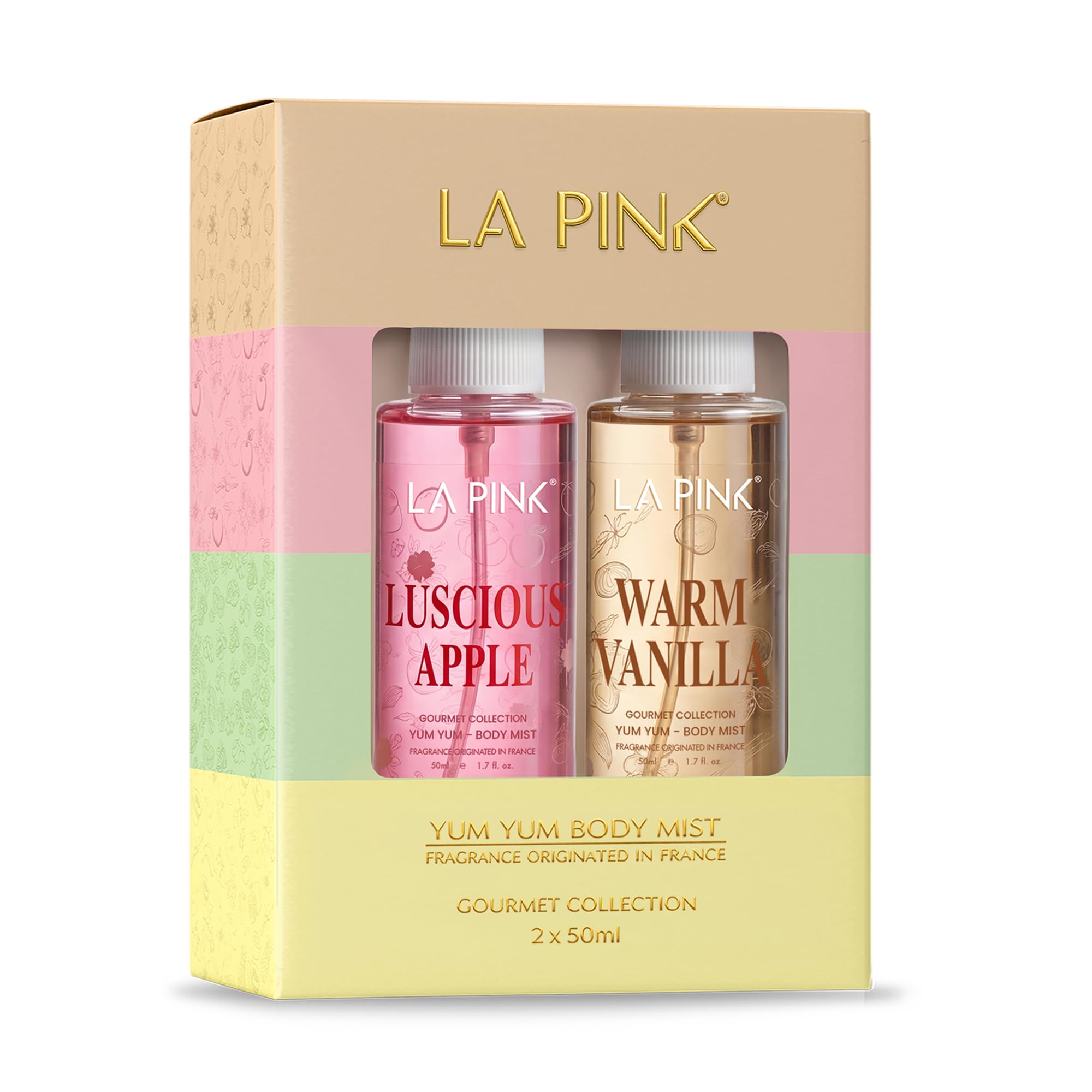 LA PINK Luscious Apple & Warm Vanilla Body Mist Perfume Combo | Citrus, Soft Woods, Chocolate, Coconut & Jasmine | Skin-Friendly Unisex Long-Lasting Fragrance Spray | Lasts Up to 6 Hours | 50ml Each-picture-11