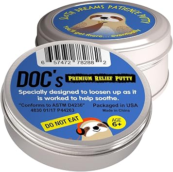 Sloth Dreams Patience Putty - Stress Relief Funny Gag Gift for Friends, BFF, Stocking Stuffers, Secret Santa - Weird Gifts for Adults and Children