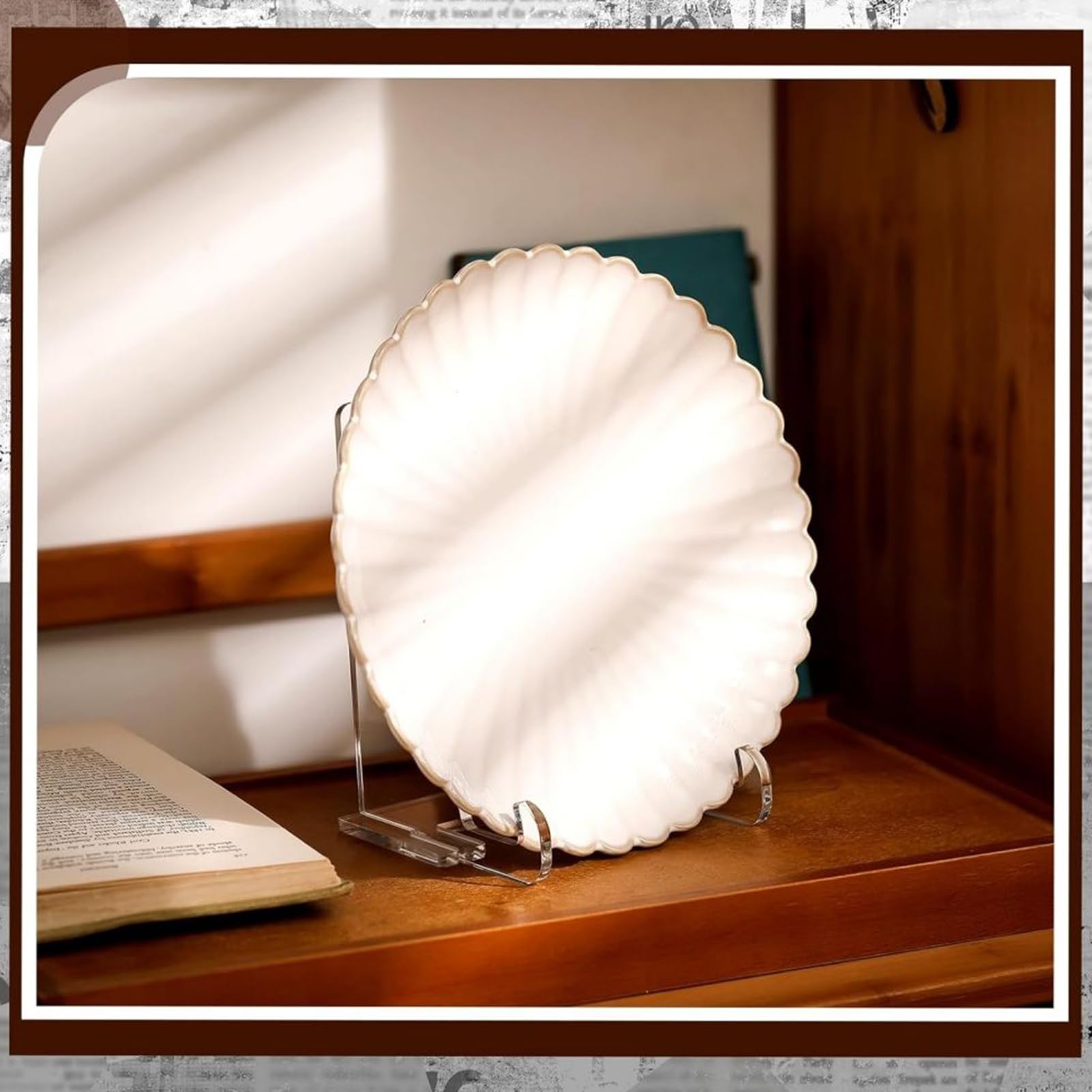 Chevalet Acrylique Transparent 12x10 Cm - Support Inclinable Pour Livres, Photos, Tablettes Et Décoration