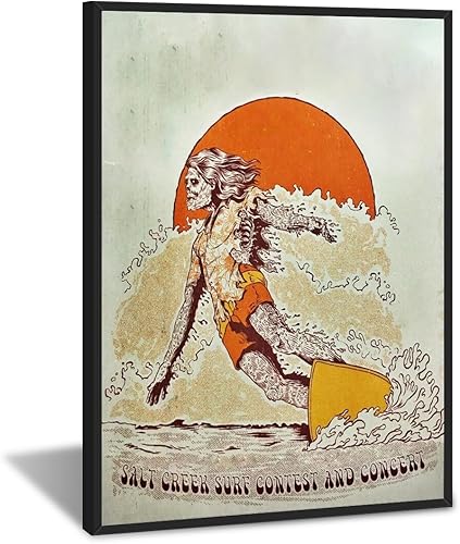 Miniatura 14 de Póster retro de Hawaii Surfing Fun para verano, playa tropical, arte de pared, olas del océano azul, surfista, tabla de surf, tabla de surf, Arte de