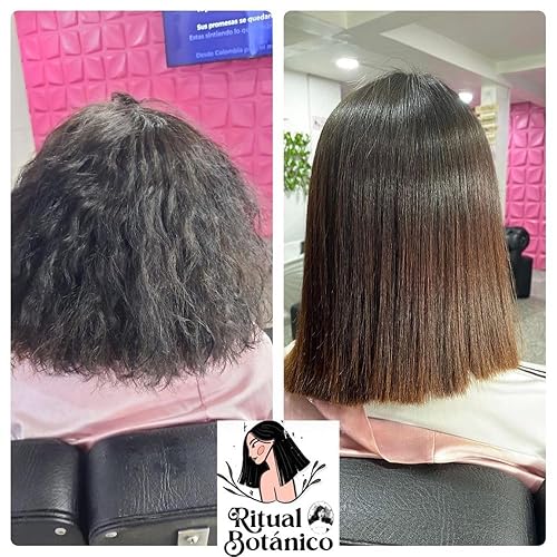 Miniatura 4 de Juego de mascarilla capilar de queratina, alisador y cepillo (paquete de 3, 4.23 onzas) con champú botánico orgánico