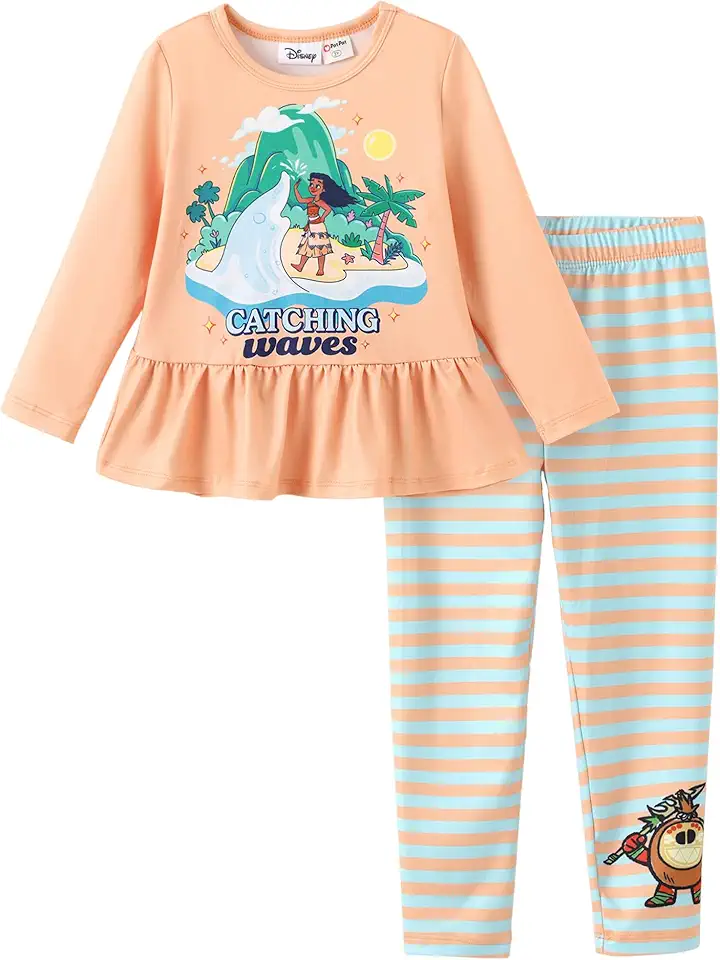 Disney Minnie Mouse Frozen Princess Marvel Toddler Girls Clothes Long Sleeve Sweatshirt + Leggings 2pcs Outfits Set 2-6Y