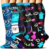 Compression Socks for Women Men Circulation 6 Pairs-Best Compression Stockings For Running&comma;Athletic&comma;Nursing