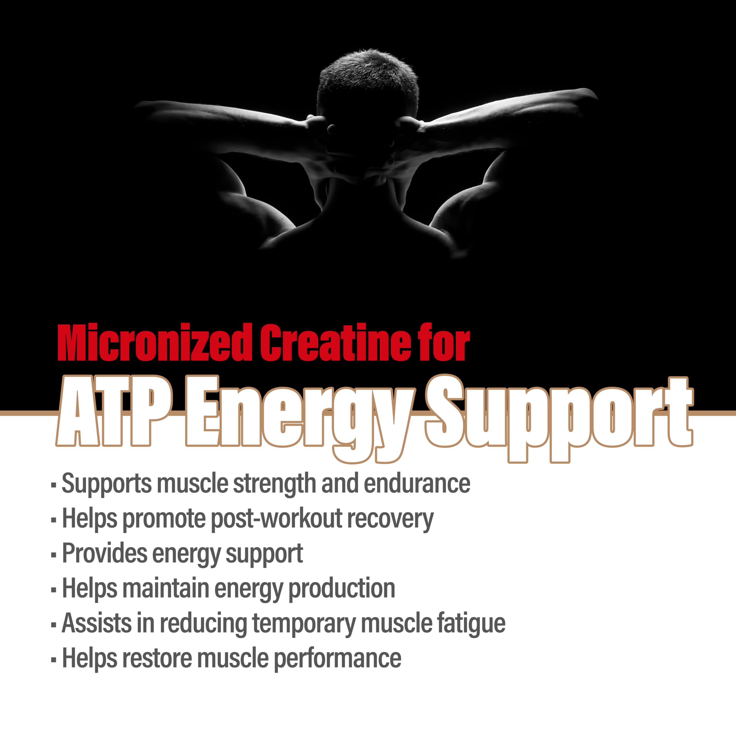Creatine Monohydrate Powder 60 Servings, Canada-Made, Micronized Powder, Muscle Growth, Unflavored, Ideal for Athletes & Fitness Enthusiasts, Third Party lab Tested, Vegan, 300 g — Amazon image 3