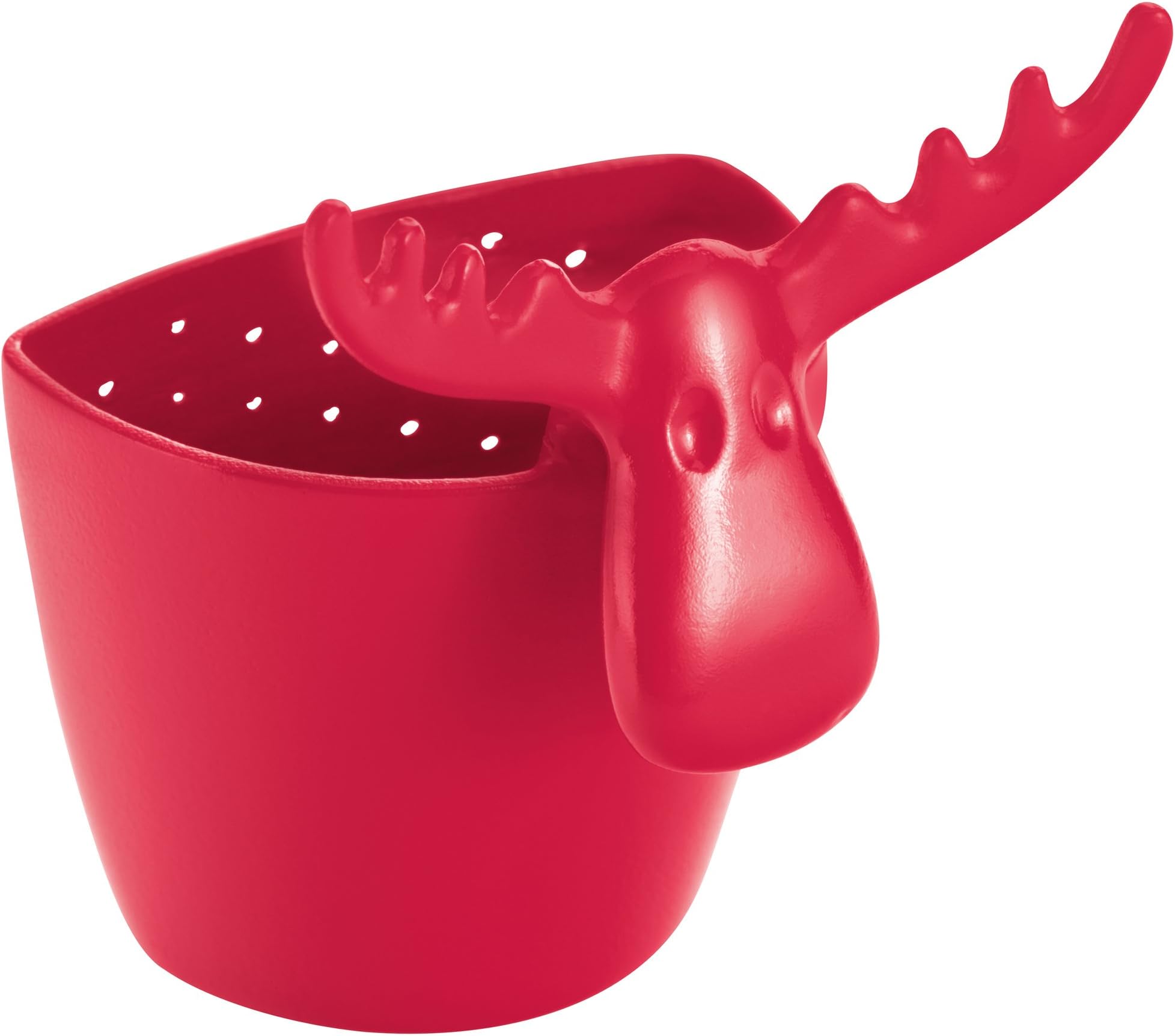 Koziol 3233013 Rudolf Tea Strainer, Solid Raspberry Red