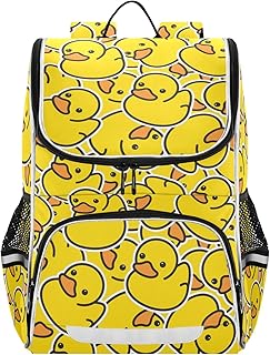 Duck Backpack Large Capacity Printing Student Shoulder Bag for Children Teenagers, Yellow Duck Cute School Bookbag for School, Boy's and Girl's Backpack