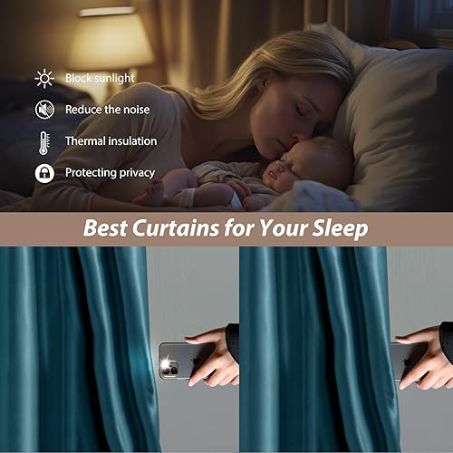 Miniatura 4 de Cortinas divisoras de habitación con cortina de techo, juego de cortina de ventana para dormitorio, sala de estar, total opacidad, aislamiento