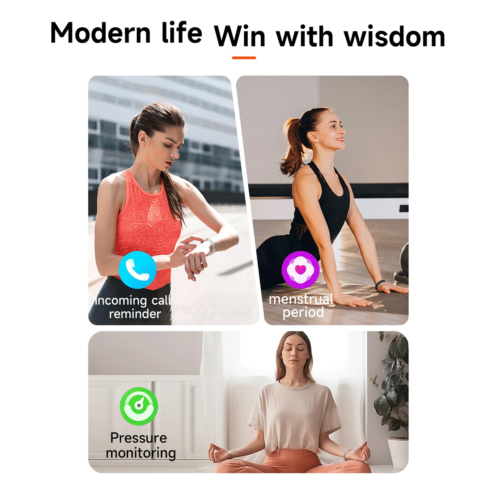 Health Smart Bracelet,Gifts for Christmas Women Men,White Elephant Gifts,Activity & Fitness Trackers/Heart Rate/Blood Pressure/ 24/7 Sleep Tracker,Waterproof & Free App(Black)