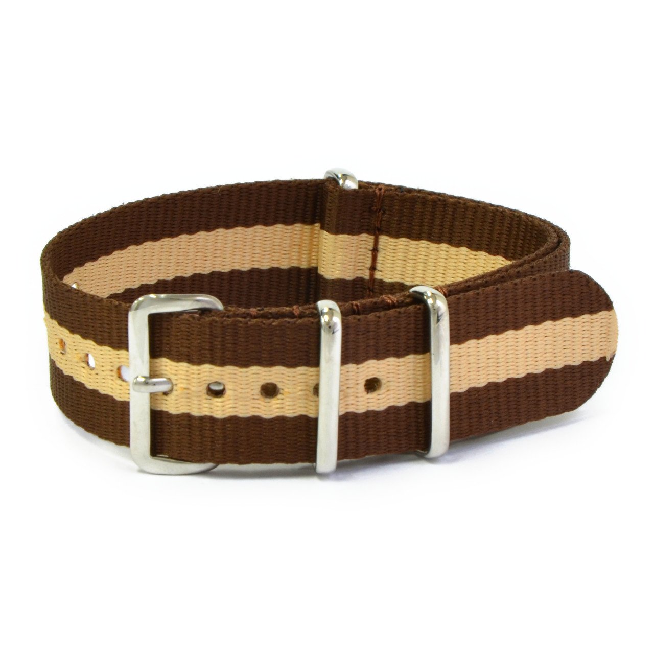Cassis NATO Watch Strap, 20mm Brown & Beige
