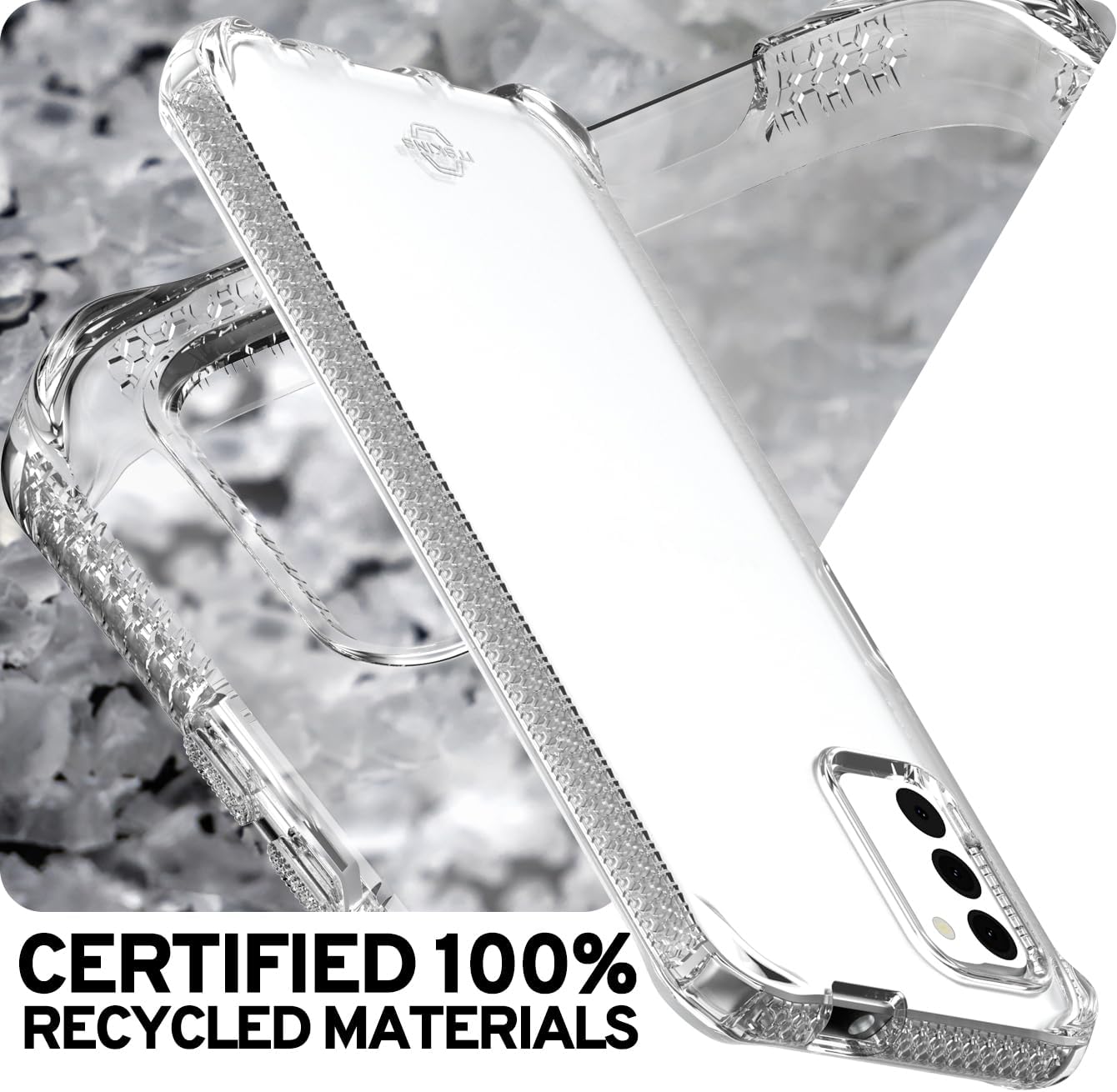 ITSKINS Spectrum R Clear Protective Phone Case Compatible with Nokia C300, Anti-Yellowing, Shockproof Cover, Scratch-Resistant, Enhanced Grip with Ultra Sensitive Buttons | Transparent