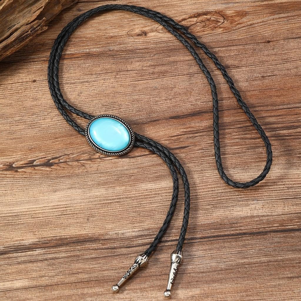 Cravatte da Cowboy, Elegante con Ciondolo di Pietre preziose, Cravatta(Combination)