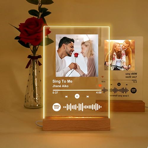 Miniatura 4 de Placa de Spotify personalizada, placa de música personalizada para Spotify, luz nocturna, placa acrílica, marco de fotos, regalos personalizados