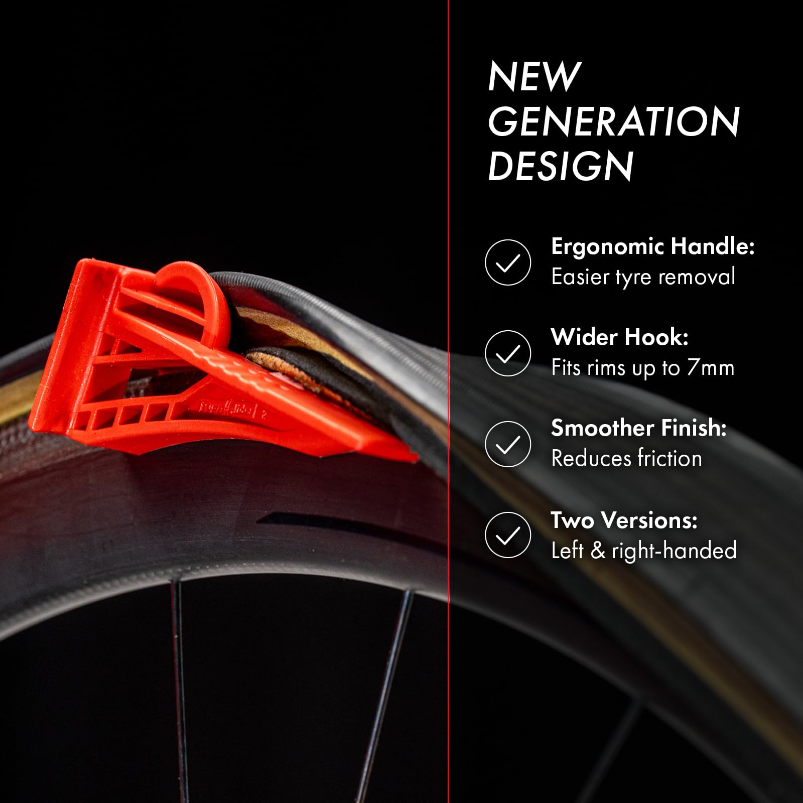 Tyre Glider Oryginalna dźwignia do opon rowerowych | nadaje się do wszystkich szerokości opon | profesjonalne, wzmocnione i opatentowane narzędzie do opon rowerowych | Wyprodukowano w Wielkiej