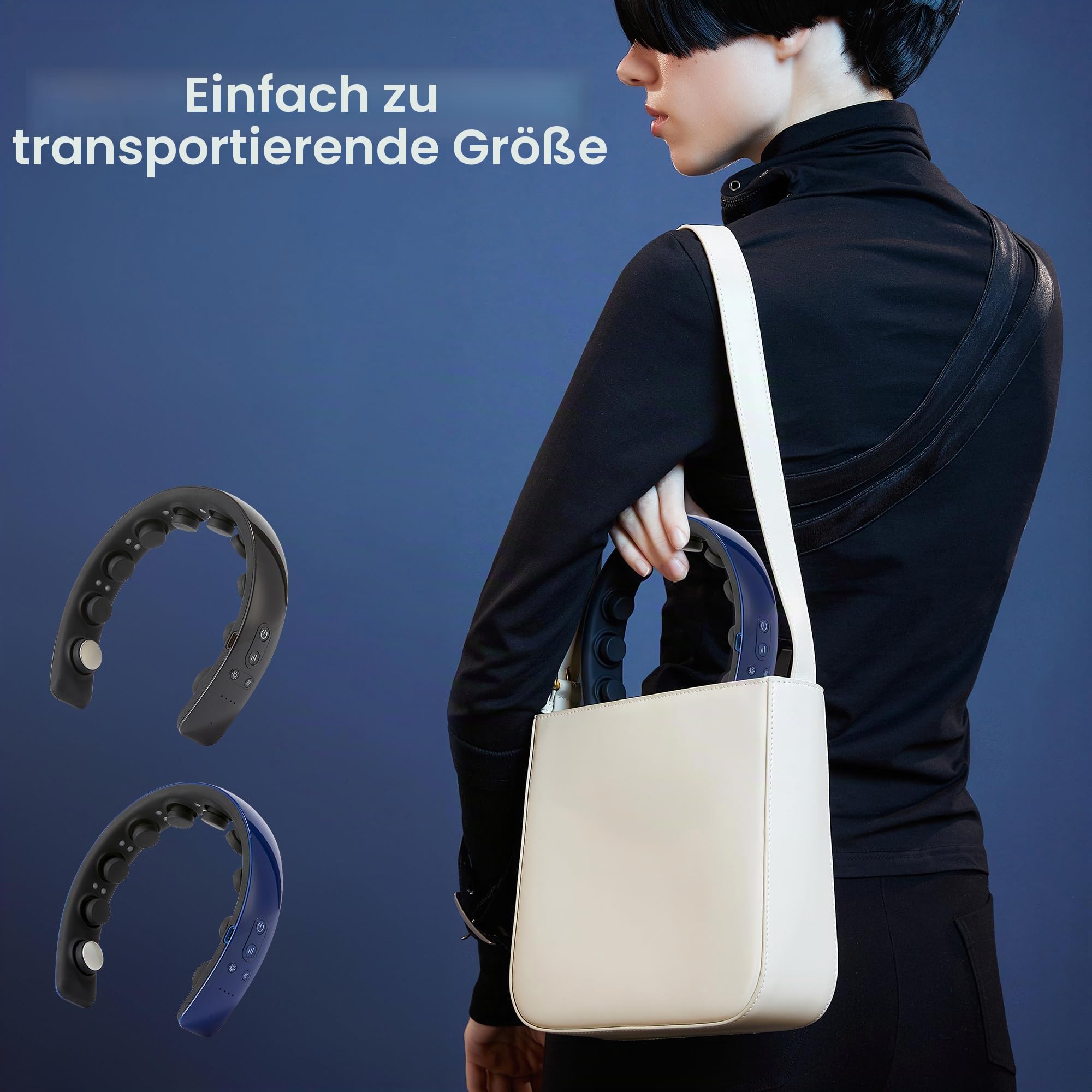 H2 Kopfhautmassagegerät mit Vibration Laser Therapie Ultraleicht und Tragbar Lindert Kopfschmerzen verbessert das Haarwachstum Blau