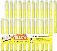 Vista 1 de feela 24 Pack Yellow Gel Bible Highlighters Markers Pens Journaling Supplies, No Bleed Through For Highlighting Journal School Office