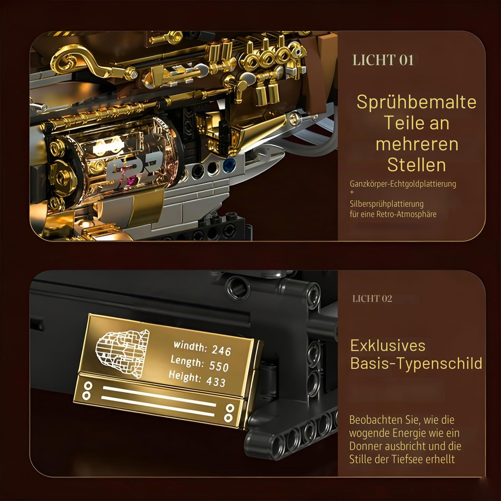 Steampunk Luftschiff Bausteine Bausatz – 1979Stk Walförmiges Fantasie Flugschiff mit Segeln Spielzeug, Retro Piratenschiff Klemmbausteine, Mechanische Geschenke Erwachsene & Hobbyisten Heim Büro Deko