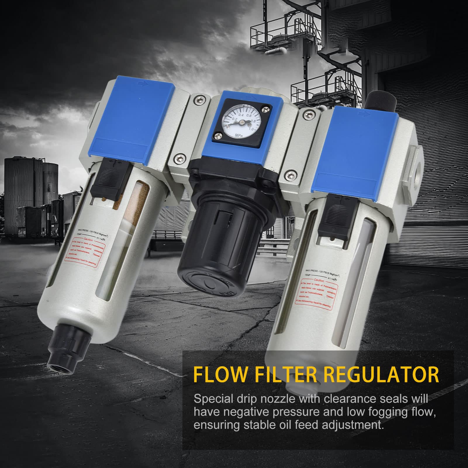 Filtro De Aire Comprimido, Aleación de Aluminio Filtro De Flujo Para Compresor De Aire Filtros Compresor Aire Fácil Instalación para compresores de aire