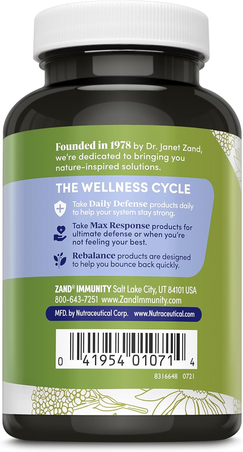 Zand Insure Herbal Immune Support | Vitamin C, Zinc, Echinacea, Elderberry & Herbal Blend w/ Elderberry, Ginger & More | Lab Verified | 120 Veg Caps