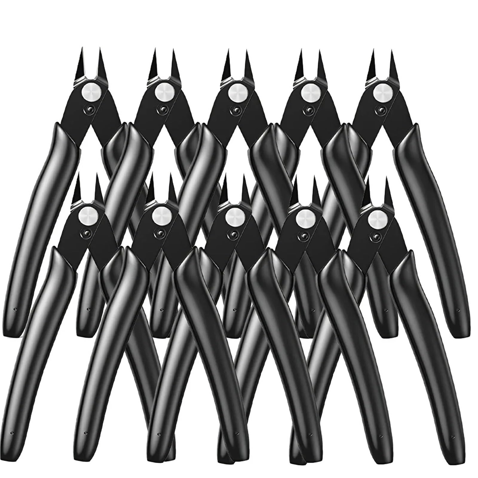 Cortadores De Bridas De Alambre, Cortadores Micro Al Ras, Cortadores De Alambre De Precisión De 5 Pulgadas, Alicates Pequeños De Corte Lateral For Fabricación De Joyas Y Productos Electrónicos(10pcs)