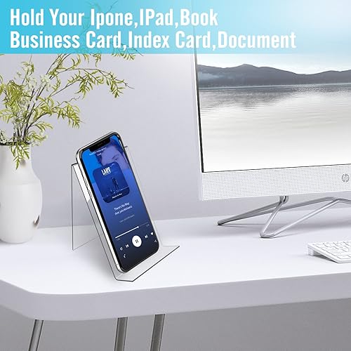 Miniatura 9 de Paquete de 12 soportes de acrílico transparente para libros, soporte de exhibición para álbumes de fotos, libros, hojas de música, cuadernos, obras