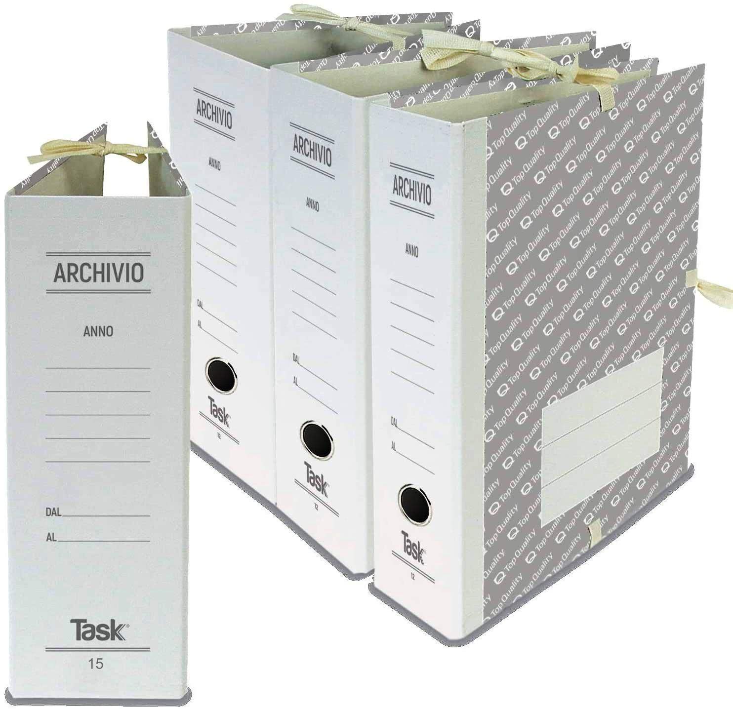 Cartelle Archivio Con Lacci Incollati - 25 Pezzi, Dorso 8 Cm, Made In Italy - Foto 6