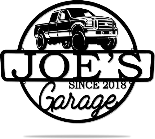 Miniatura 35 de Letrero de Metal Personalizado para Taller de Garaje Arte de Pared con Nombre de Herramienta Personalizado para Decoración de Taller Mecánico de