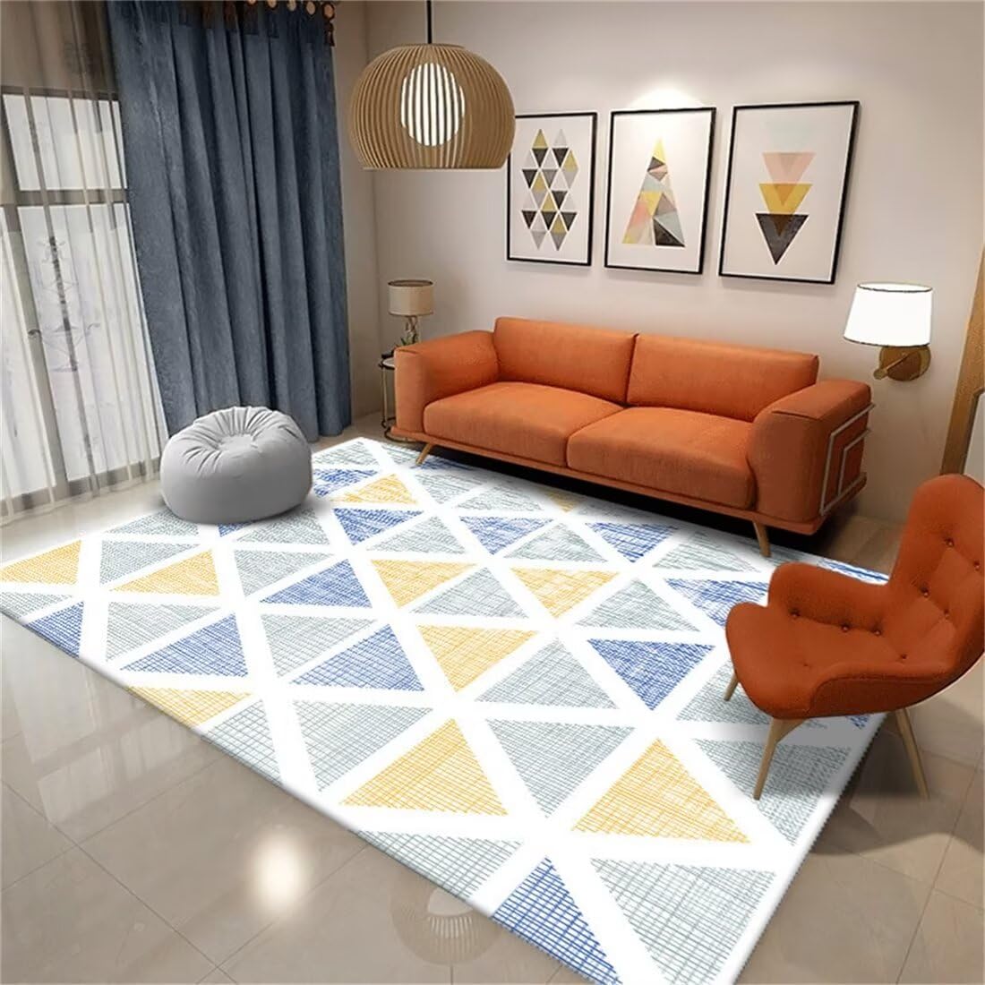 Tapis sol exterieur et interieur haut de gamme 70x140cm aux lignes graphiques